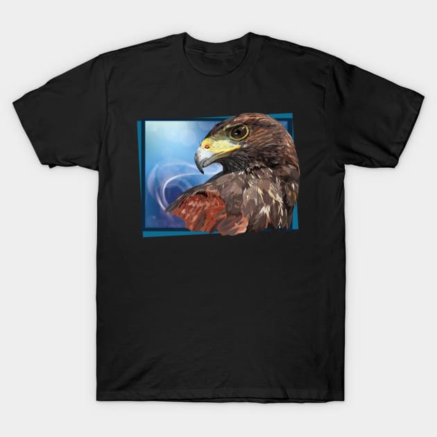 harris hawk T-Shirt by obscurite